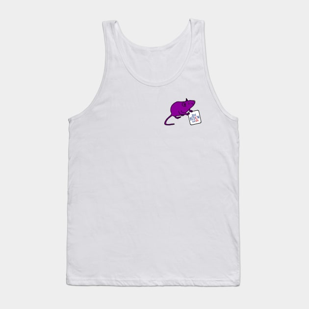 Small Rat with Joe Biden 2020 Sign Tank Top by ellenhenryart